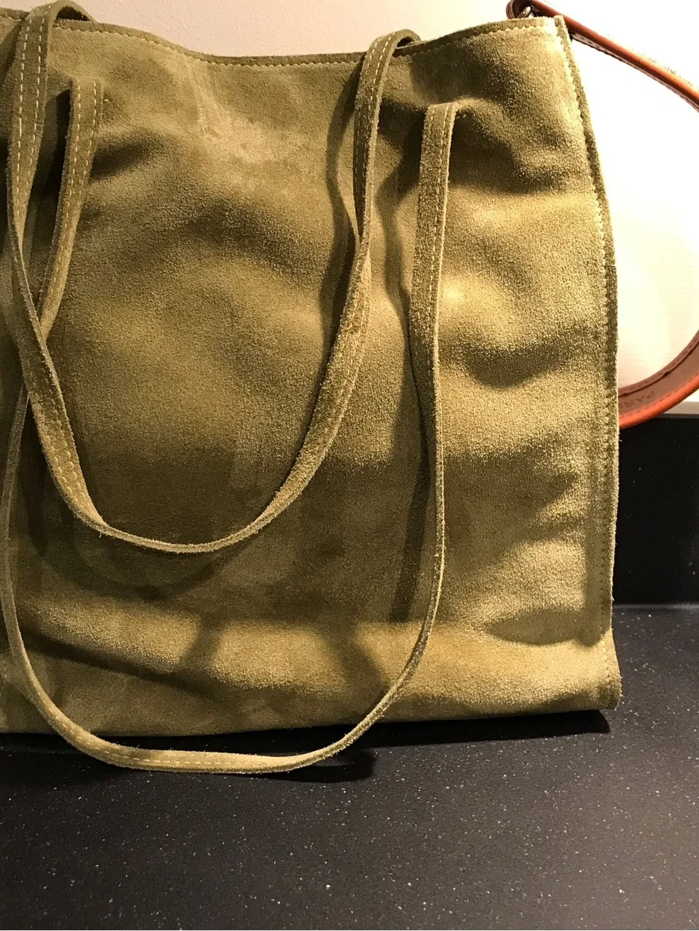 PARKER THATCH MAGAZINE TOTE - Palm Suede Women's Tote Bag
